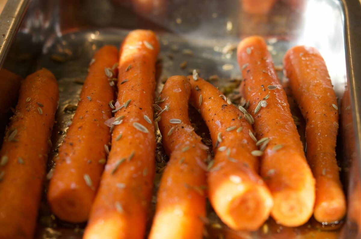 ugnsbakade morötter