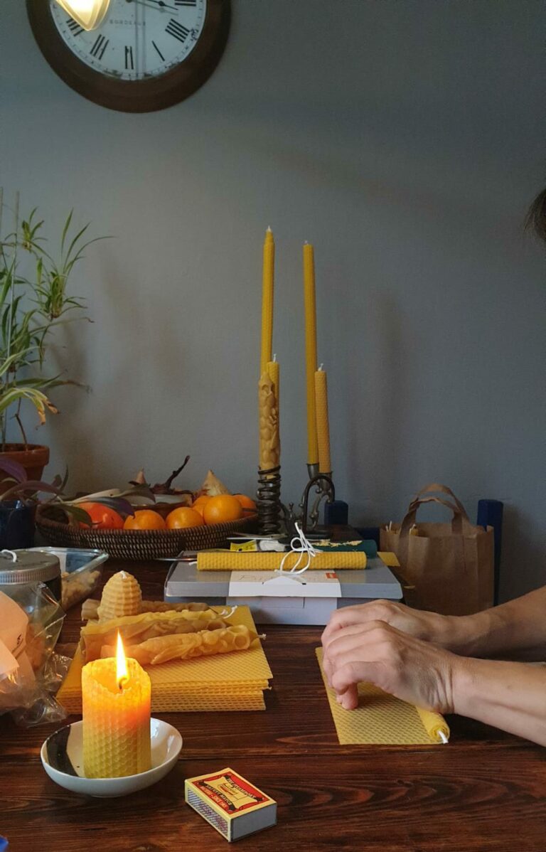 bivaxljus från honungsgården